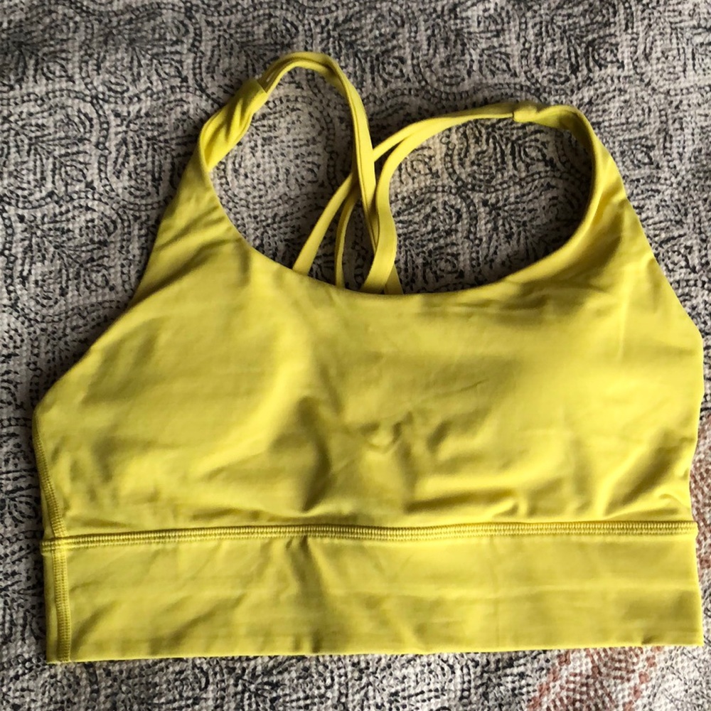 Lululemon yellow sports bra